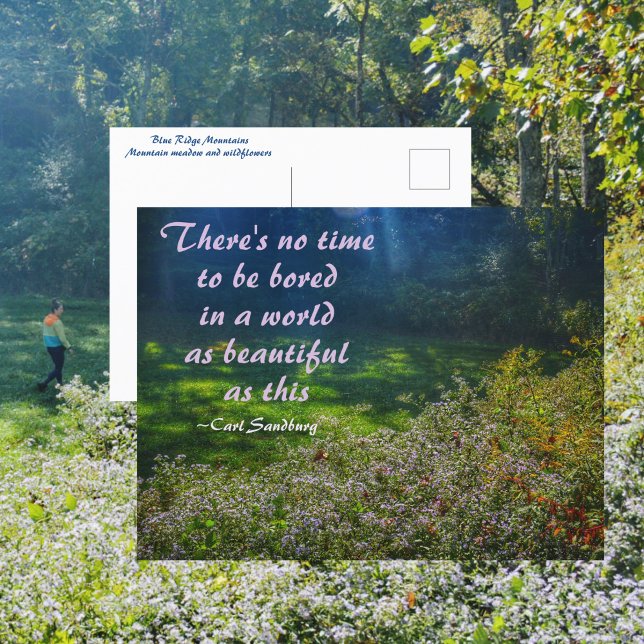 Postal Montañas Montañas Ridge Azul Montaña Sandburg Cita (Subido por el creador)