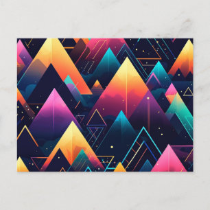 Postal Montañas Neon