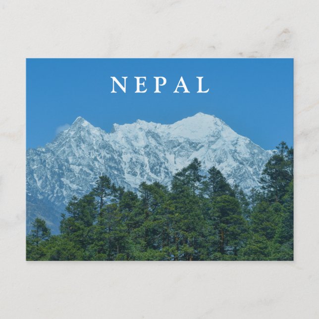Postal Montañas nevadas de Nepal (Anverso)