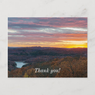 Postal Montañas Ozark Amanecer Otoño Gracias Postcard