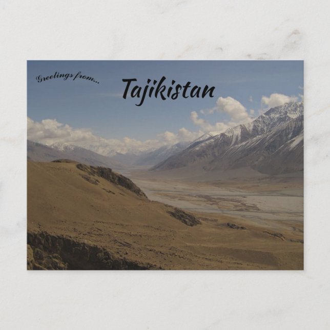 Postal Montañas Pamir de Tayikistán (Anverso)
