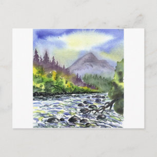 Postal Montañas Pintando cielo Destino Naturaleza Artísti