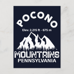 Postal Montañas Poconos Retro Pennsylvania