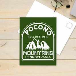 Postal Montañas Poconos Retro Pennsylvania