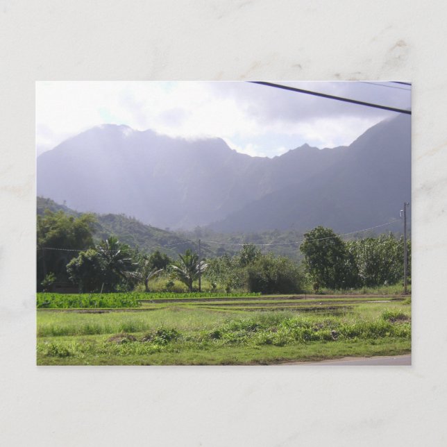 Postal Montañas polvorientas de Kauai, Hawái (Anverso)