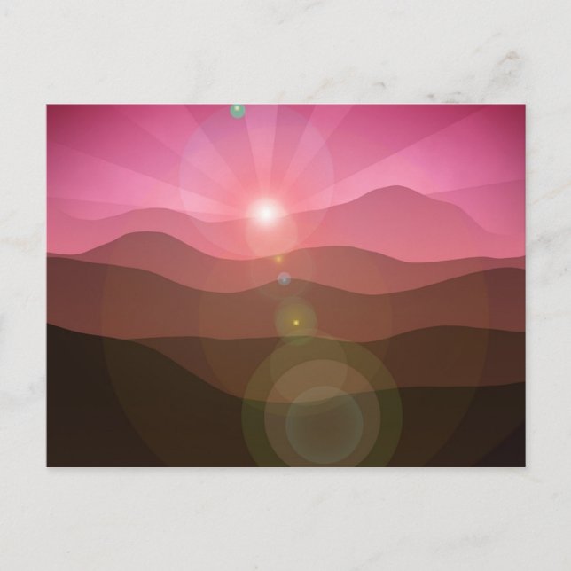Postal Montañas Púrpura (Anverso)