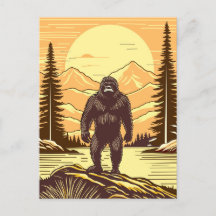Montañas Retro Bigfoot Vintage Sasquatch