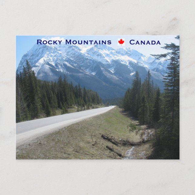 Postal Montañas Rocosas Canadá (Anverso)