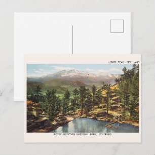 Postal montañas rocosas, colorado LONGS PEAK GEM LAKE