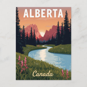 Postal Montañas Rocosas de Alberta Canadá