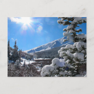 Postal Montañas Rocosas de Colorado en Invierno