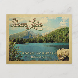 Postal Montañas rocosas del Vintage del Bear Lake Colorad