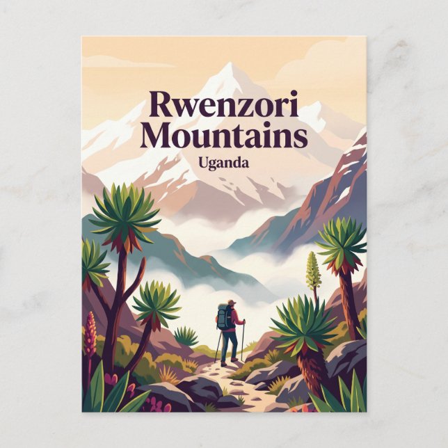 Postal Montañas Rwenzori Uganda (Anverso)