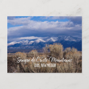 Postal Montañas Sangre de Cristo cerca de Taos, Nuevo Méx
