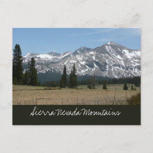 Postal Montañas Sierra Nevada I desde Yosemite