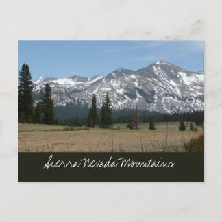 Postal Montañas Sierra Nevada I desde Yosemite