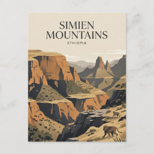 Postal Montañas Simien Etiopía