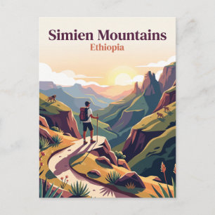 Postal Montañas Simien Etiopía