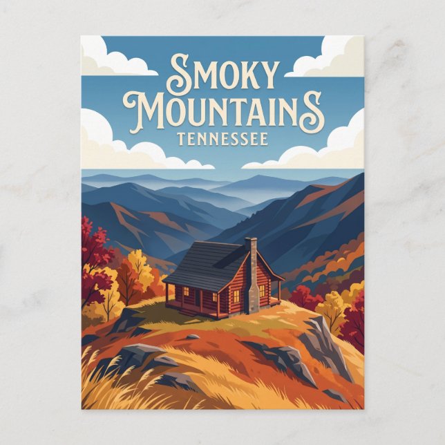 Postal Montañas Smoky EE. UU. (Anverso)