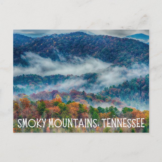 Postal Montañas Smoky Tennessee Postcard (Anverso)