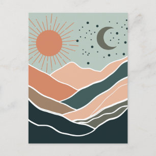 Postal Montañas Sun y Moon