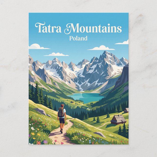 Postal Montañas Tatra Polonia (Anverso)