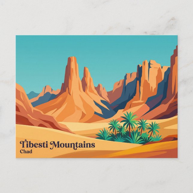 Postal Montañas Tibesti Chad (Anverso)