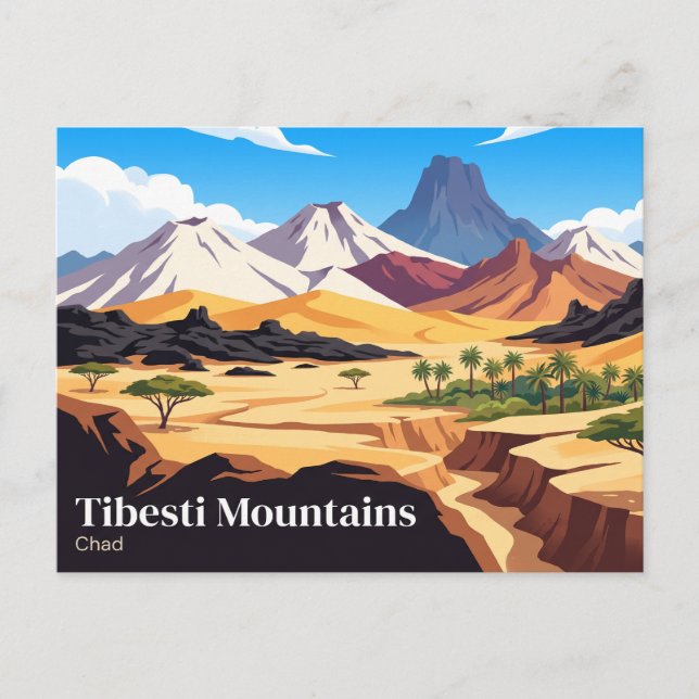 Postal Montañas Tibesti Chad (Anverso)