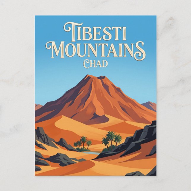 Postal Montañas Tibesti Chad (Anverso)