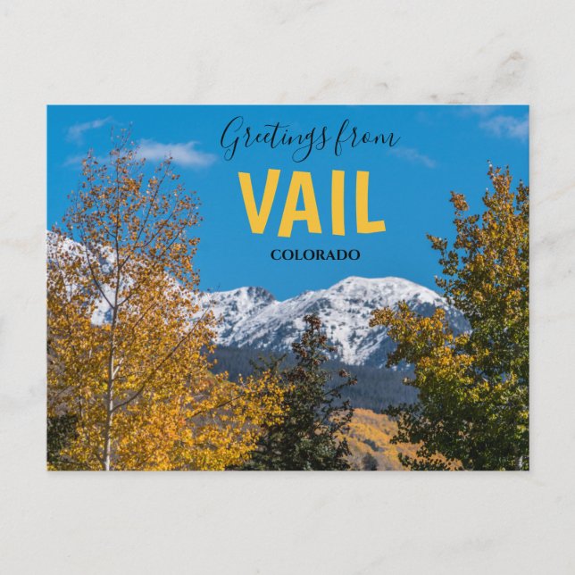 Postal Montañas Vail Colorado  (Anverso)