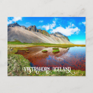Postal Montañas Vestrahorn, Islandia