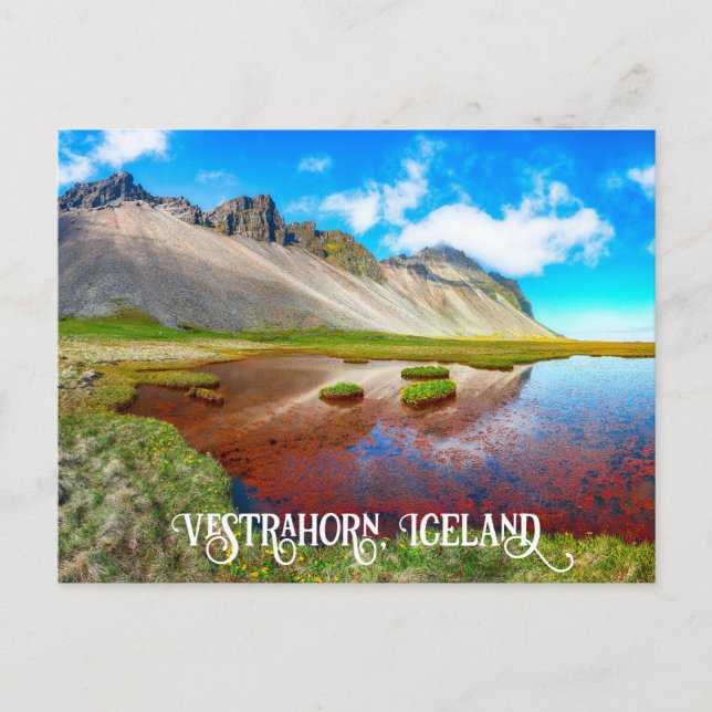 Postal Montañas Vestrahorn, Islandia (Anverso)