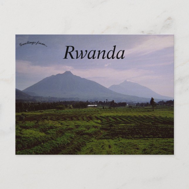 Postal Montañas Virunga en Ruanda (Anverso)
