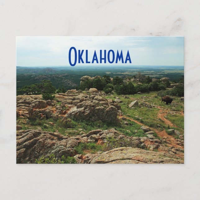 Postal Montañas Wichita, Oklahoma (Anverso)