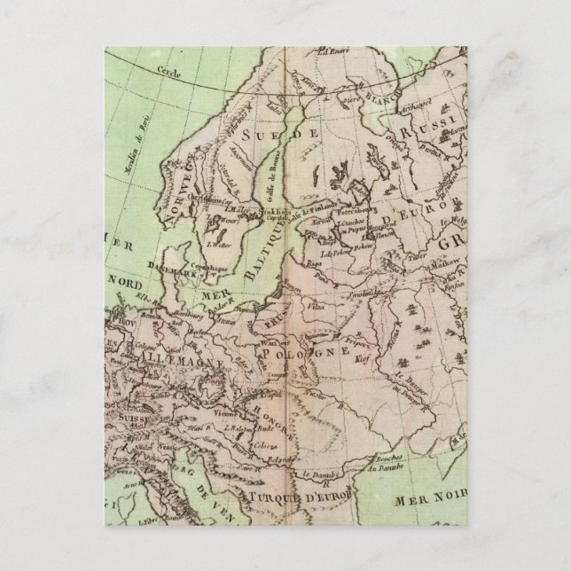 Postal Montañas y ríos de Europa (Anverso)