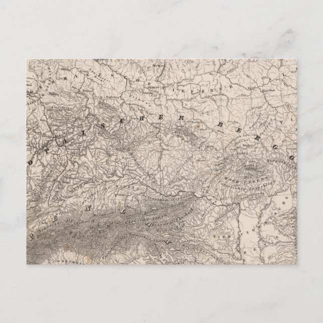 Postal Montañas y ríos de Europa (Anverso)