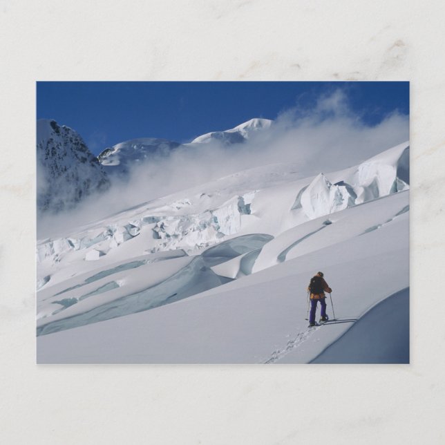 Postal Montañero en el glaciar Tasman en Monte (Anverso)