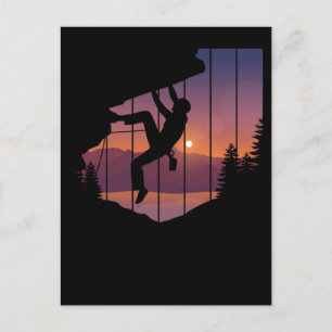 Postal Montañismo escalador rock masculino