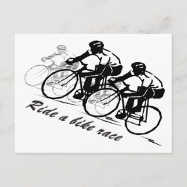 Postal montar en bicicleta