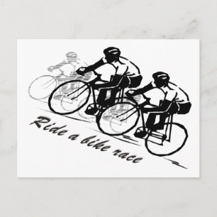 Postal montar en bicicleta