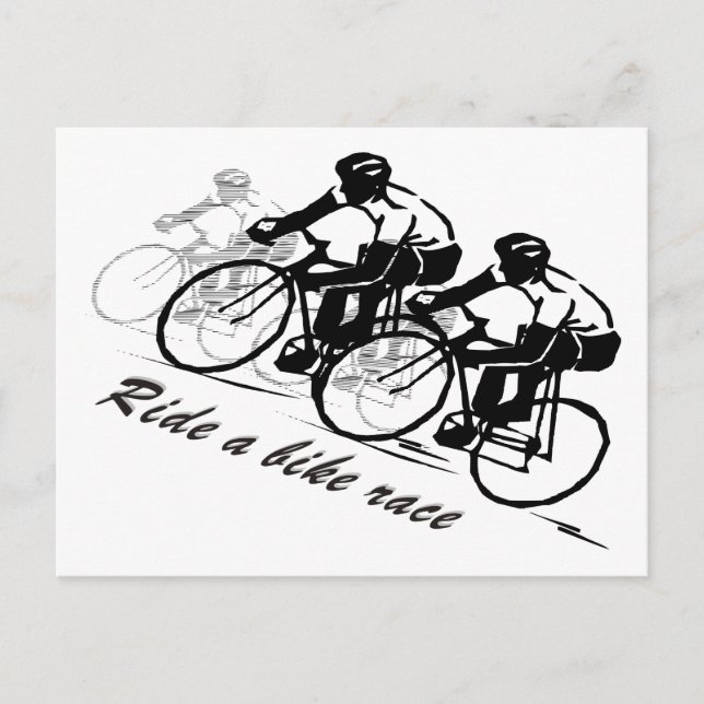 Postal montar en bicicleta (Anverso)