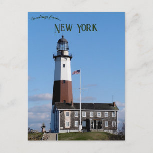 Postal Montauk Point Light Nueva York