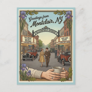 Postal Montclair NJ Avenida Bloomfield Antigüedades