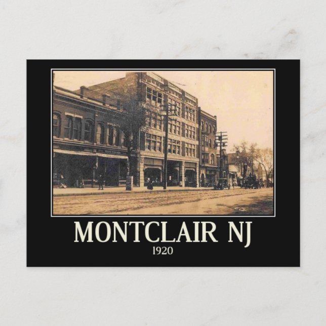 Postal Montclair, Nueva Jersey, 1920 Vintage (Anverso)