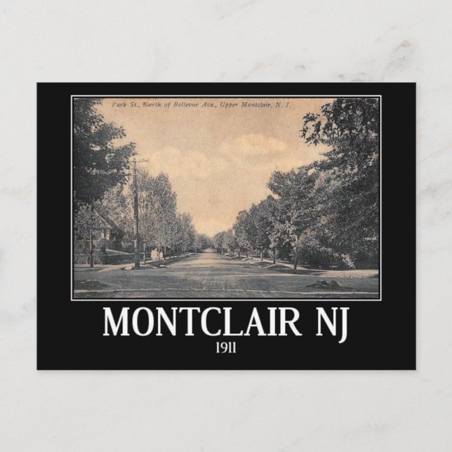 Postal Montclair, Nueva Jersey, Vintage (Anverso)