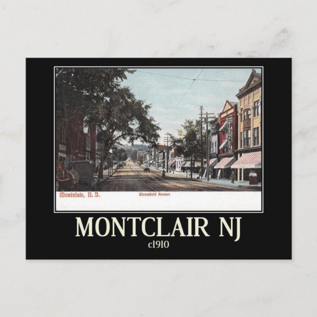 Postal Montclair, Nueva Jersey, Vintage (Anverso)