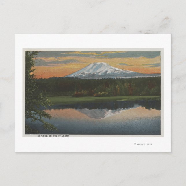 Postal Monte Adams, Washington - Vista de la montaña (Anverso)
