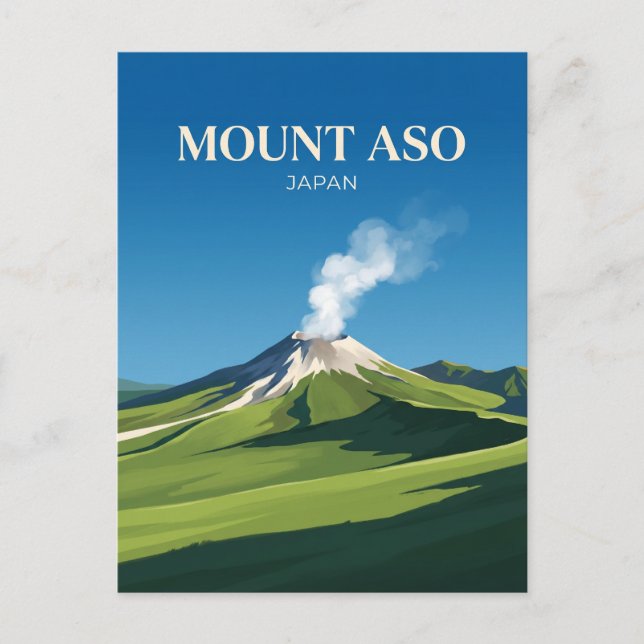 Postal Monte Aso Japón (Anverso)