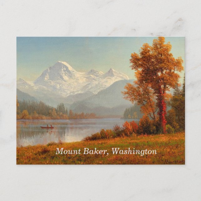 Postal Monte Baker, Washington, arte fino, (Anverso)