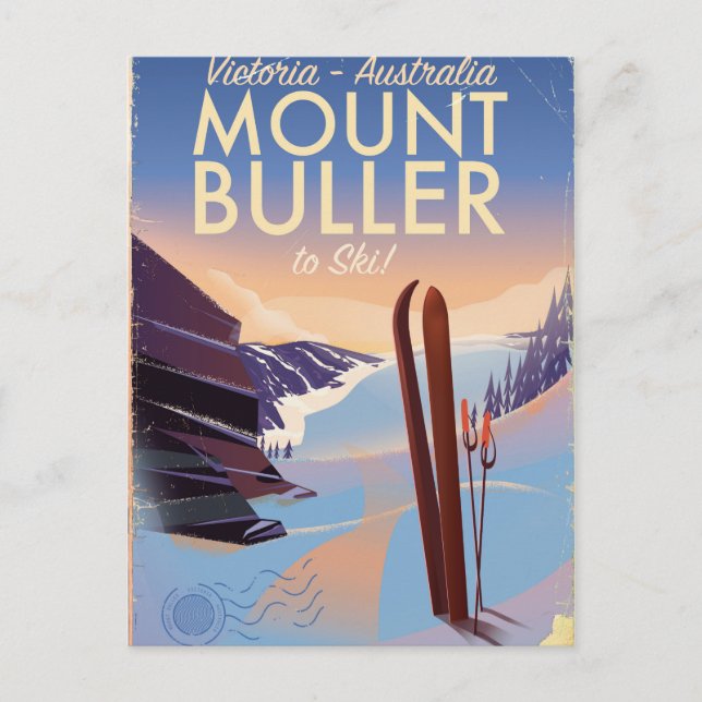 Postal Monte Buller, Victoria Australia (Anverso)